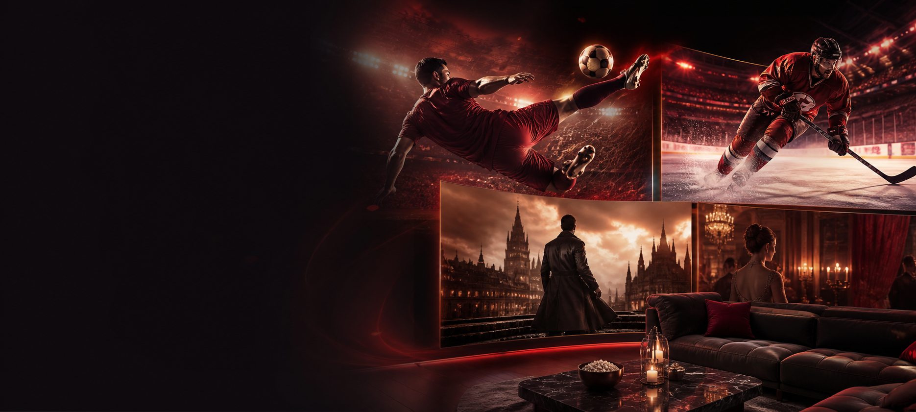 Premium movie, series, football and hockey streaming entertainment