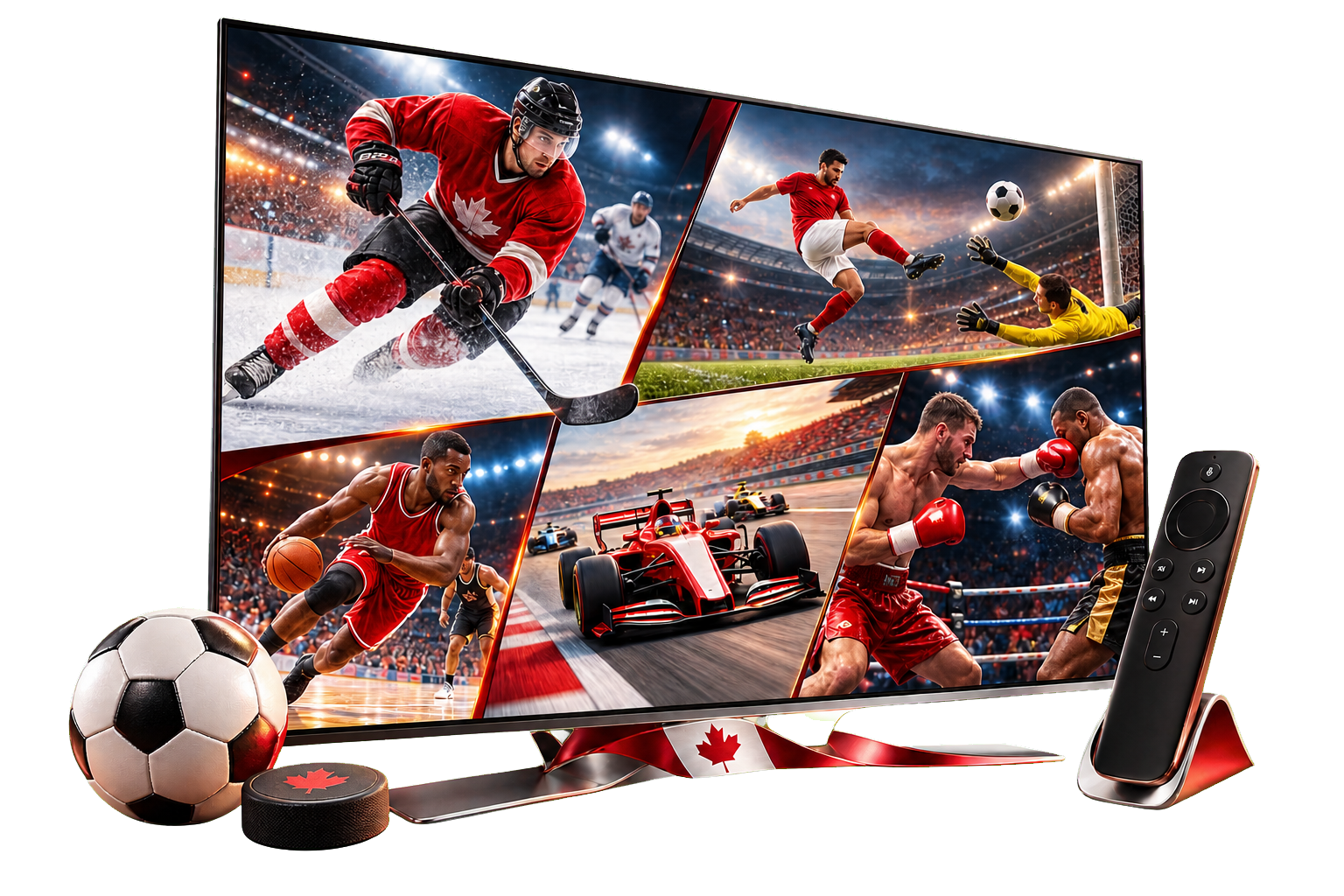 Premium hockey, soccer, basketball, motorsport and boxing channels on IPTV Canada